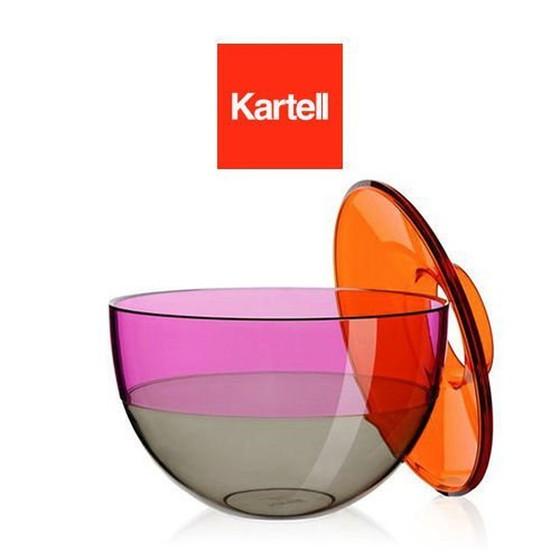 Image 1 of Kartell Shibuya Vaas Fruitschaal Oranje-Violet-Smoke │ Nieuw