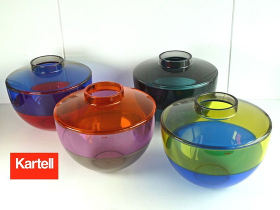 Image 1 of Kartell Shibuya Vaas Fruitschaal Oranje-Violet-Smoke │ Nieuw