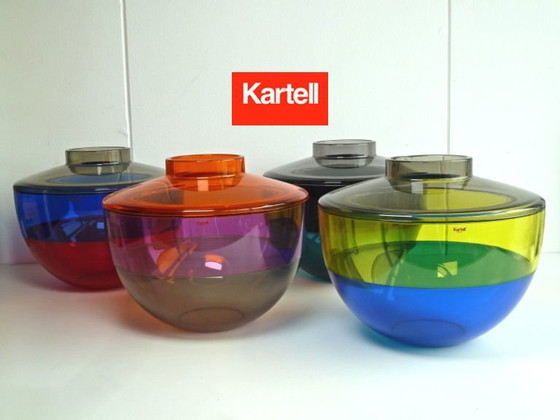 Image 1 of Kartell Shibuya Vaas Fruitschaal Oranje-Violet-Smoke │ Nieuw