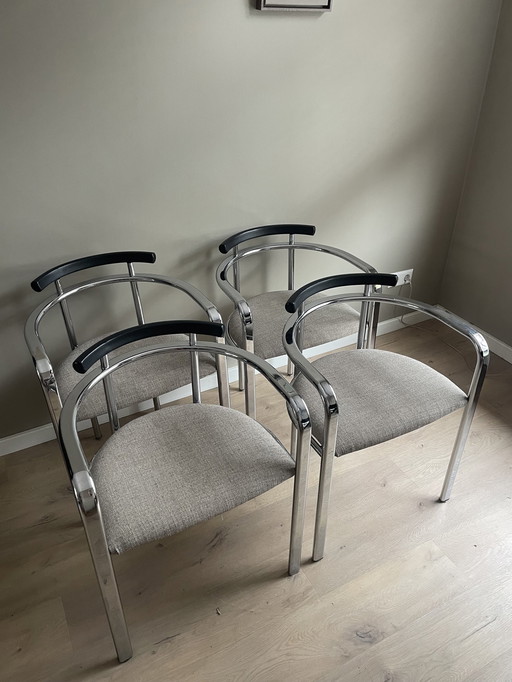 4x Vintage Segis Italy Martina Eetkamerstoelen