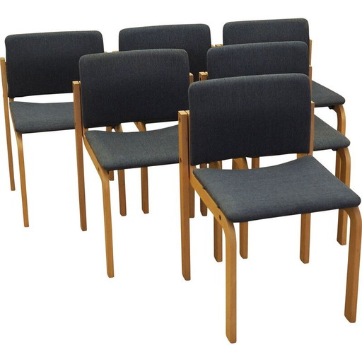 Set van zes stoelen, Deens ontwerp, jaren 1980, fabrikant: Fritz Hansen