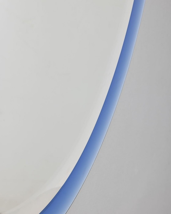 Image 1 of Vintage 70s spiegel in blauw kristal ontwerp A.Lupi voor Cristal Luxor van Antonio Lupi, 1970