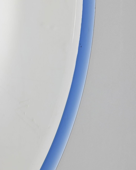 Image 1 of Vintage 70s spiegel in blauw kristal ontwerp A.Lupi voor Cristal Luxor van Antonio Lupi, 1970