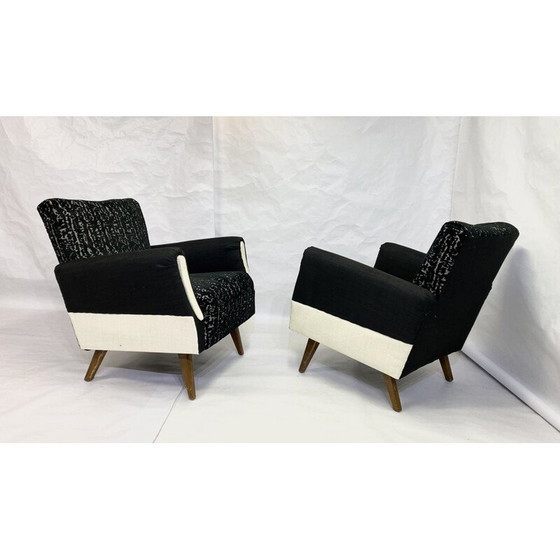 Image 1 of Paar vintage kubusvormige fauteuils, Duitsland 1960