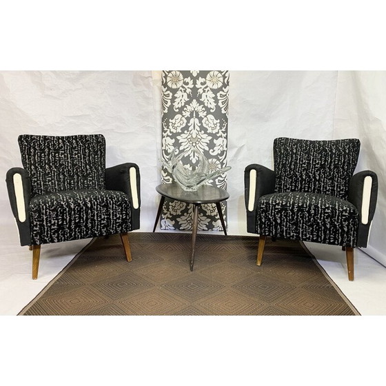 Image 1 of Paar vintage kubusvormige fauteuils, Duitsland 1960