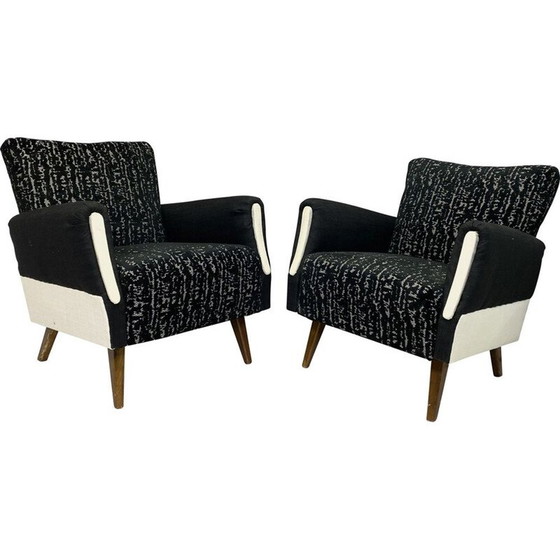 Image 1 of Paar vintage kubusvormige fauteuils, Duitsland 1960