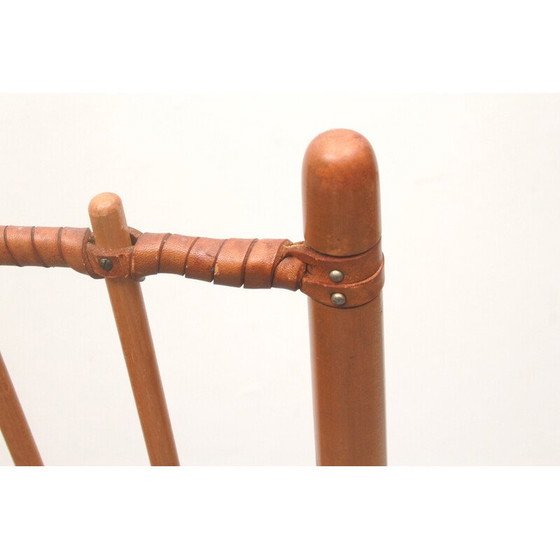 Image 1 of Vintage massief kersenhouten stoel van Albert Haberer voor Fleiner, Duitsland 1950