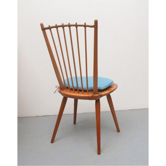 Image 1 of Vintage massief kersenhouten stoel van Albert Haberer voor Fleiner, Duitsland 1950