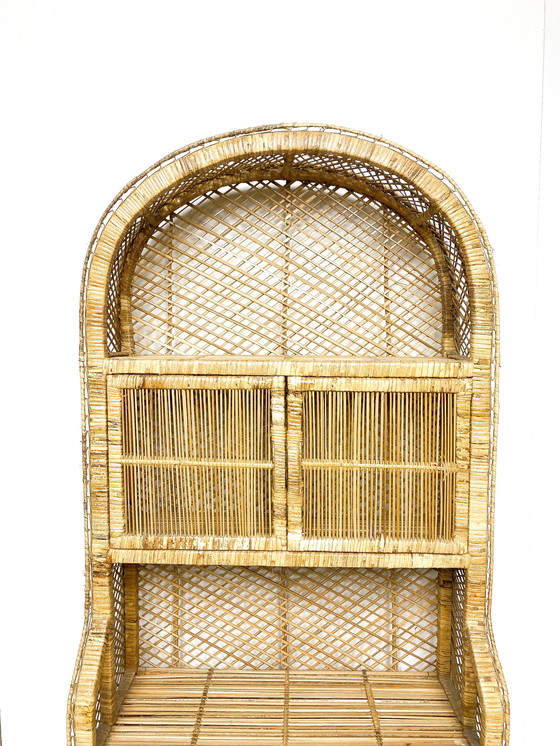 Image 1 of Vintage rotan rieten boogkast met deurtjes