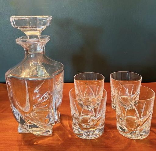 Vintage 5-delige Cristal Whisky set Cristal De Sevres