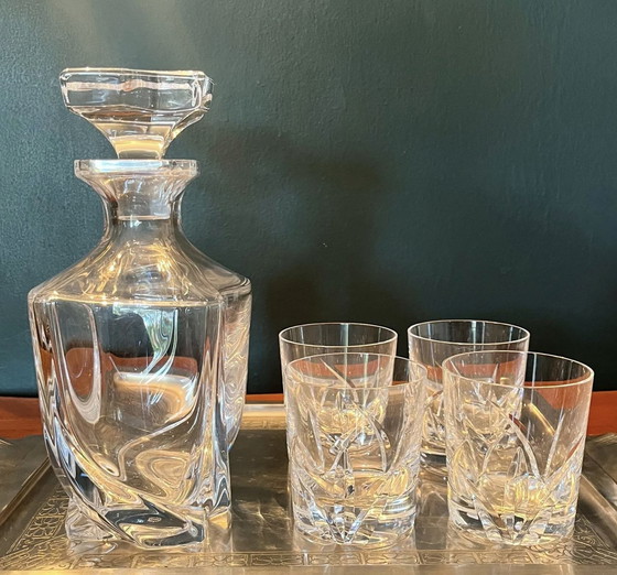 Image 1 of Vintage 5-delige Cristal Whisky set Cristal De Sevres