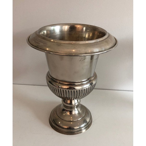 Image 1 of Paar vintage verzilverde champagne-emmers, Frankrijk 1940