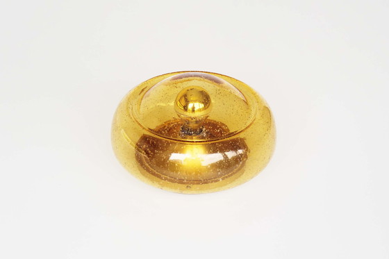 Image 1 of Süsssmuth Leuchten amber glas 'Donut' wandlamp