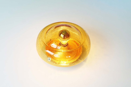 Image 1 of Süsssmuth Leuchten amber glas 'Donut' wandlamp