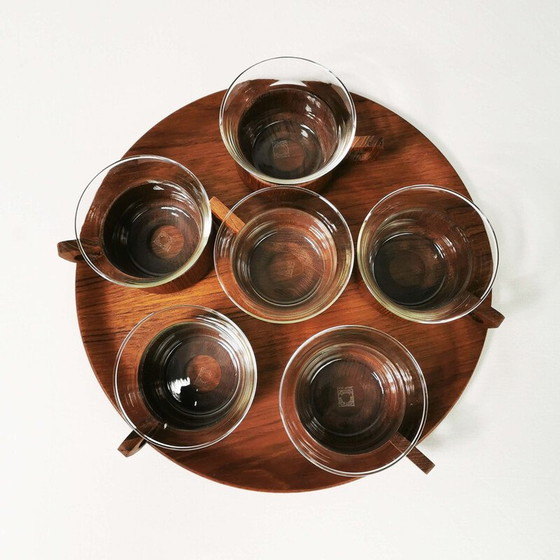 Image 1 of Vintage thee- en koffieservies van Schott en Gen Mainz Jena Glas, Duitsland 1970