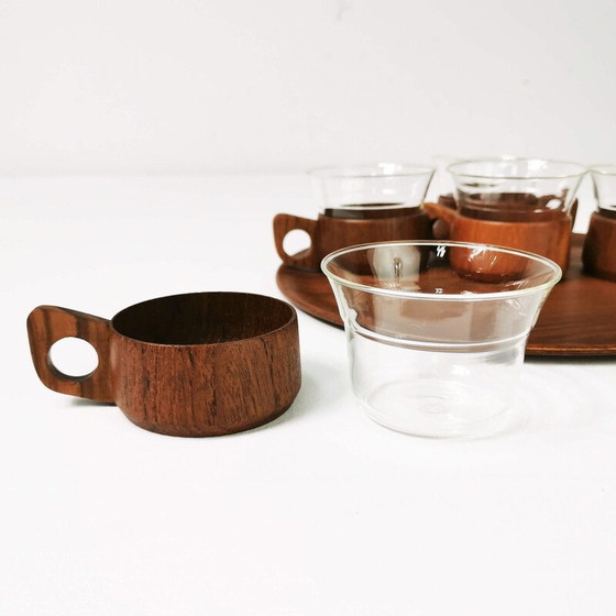 Image 1 of Vintage thee- en koffieservies van Schott en Gen Mainz Jena Glas, Duitsland 1970