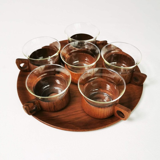 Image 1 of Vintage thee- en koffieservies van Schott en Gen Mainz Jena Glas, Duitsland 1970