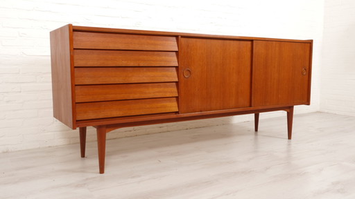 Vintage Dressoir | Schuifdeuren | Teak | 200 Cm