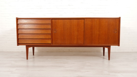 Image 1 of Vintage Dressoir | Schuifdeuren | Teak | 200 Cm