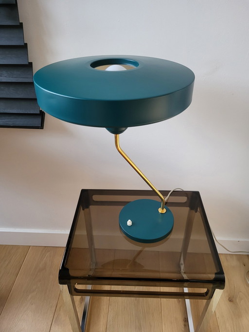 Vintage Louis Kalff Bureaulamp, Model Romeo, Jaren1960, Groen, Nederland