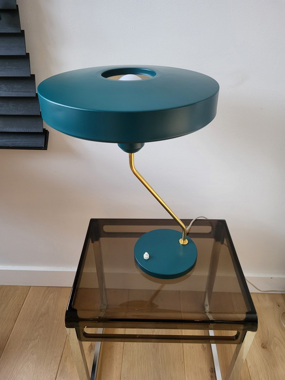 Image 1 of Vintage Louis Kalff Bureaulamp, Model Romeo, Jaren1960, Groen, Nederland