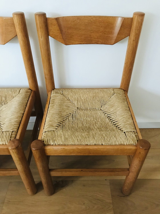 Image 1 of 4x Vintage Brutalist eetkamerstoel jaren 60 mid century