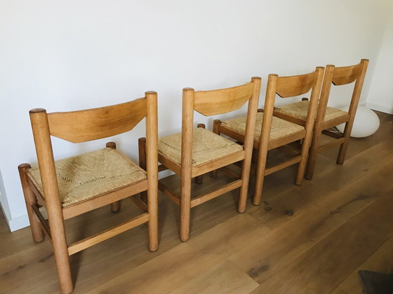 Image 1 of 4x Vintage Brutalist eetkamerstoel jaren 60 mid century