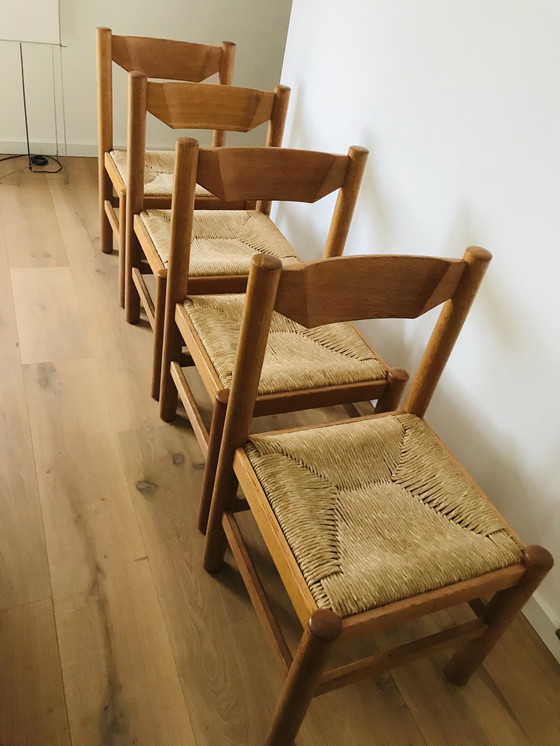 Image 1 of 4x Vintage Brutalist eetkamerstoel jaren 60 mid century