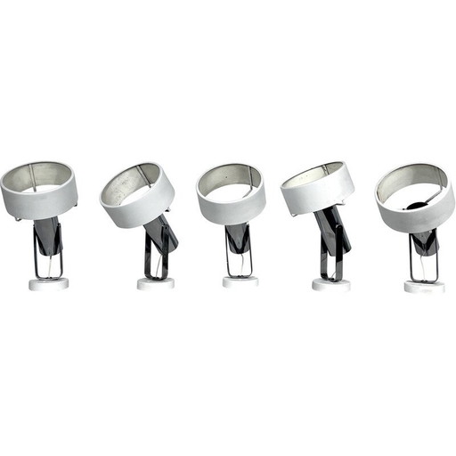 Set van 5 vintage oriënteerbare wandlampen van Stilnovo Milano, Italië 1950