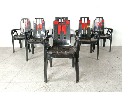 6x Henry Massonnet Pierre Paulin Boston stoelen