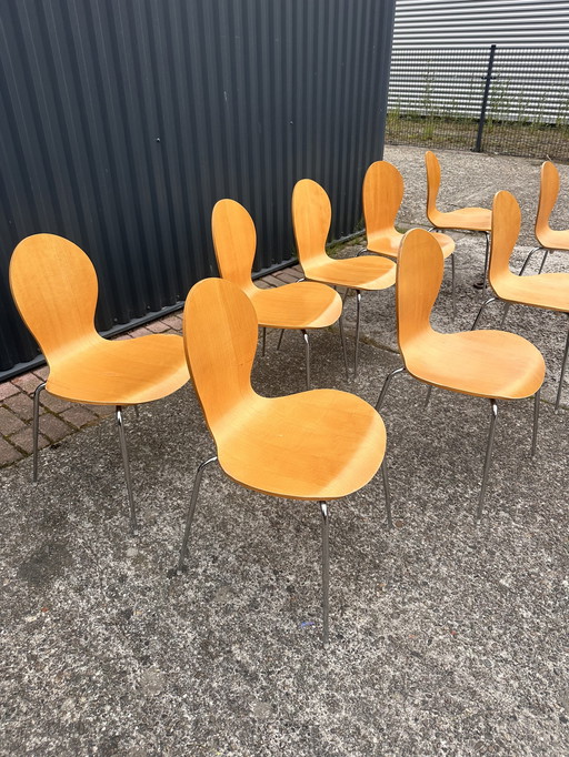 10x Vintage design stoelen