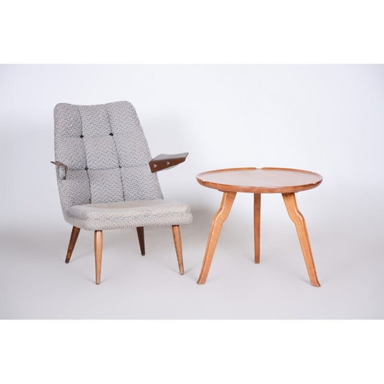 Image 1 of Vintage kersenhouten salontafel, 1950