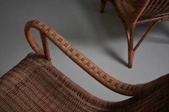 Image 1 of 2x Vintage Lounge Chairs, Rattan