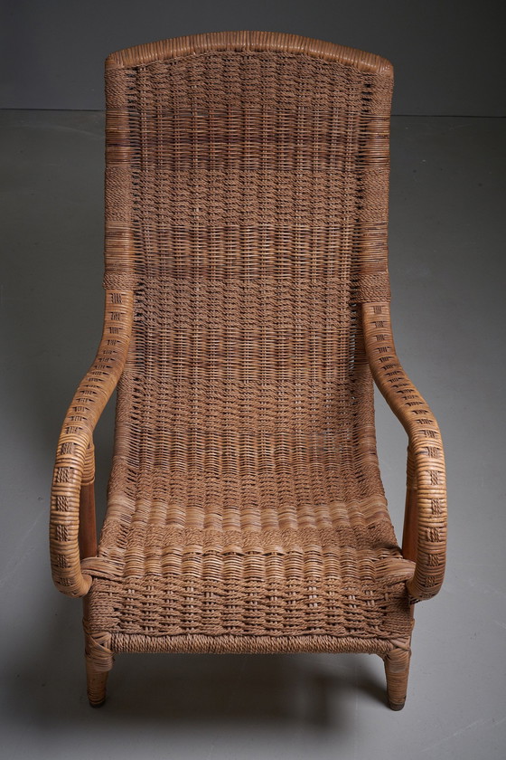 Image 1 of 2x Vintage Lounge Chairs, Rattan