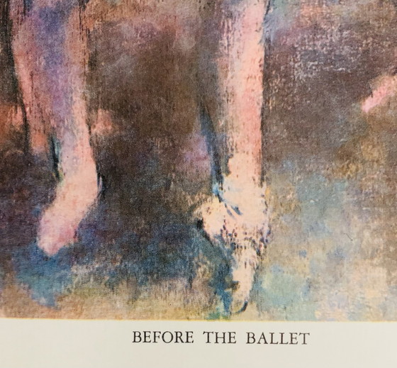 Image 1 of Edgar Degas: "Before The Ballet, Louvre Paris". Gesigneerd In De Plaat.