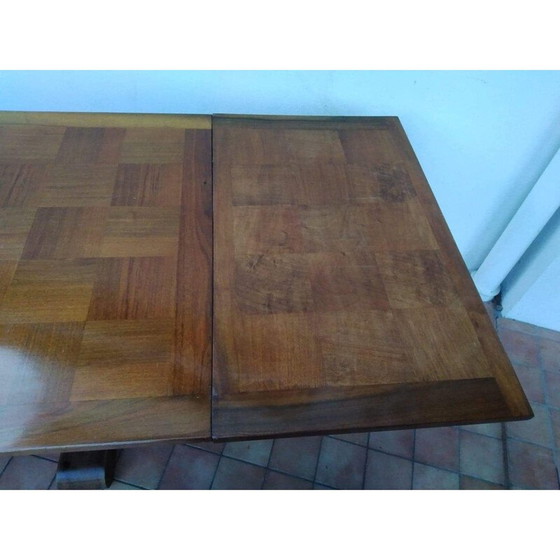 Image 1 of Vintage massief eikenhouten tafel, 1940