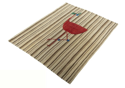 Handgeweven design kelim 155 x 127 cm - Modern en uniek tapijt