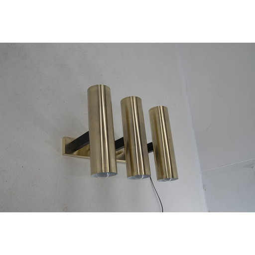 Vintage messing wandlamp, 1970