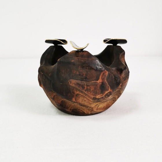 Image 1 of Vintage teakhouten asbak, Denemarken 1960