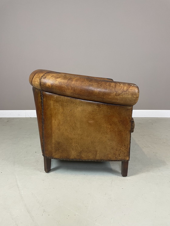 Image 1 of Vintage Schapenleren Clubfauteuil