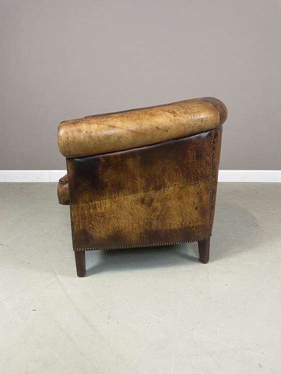 Image 1 of Vintage Schapenleren Clubfauteuil