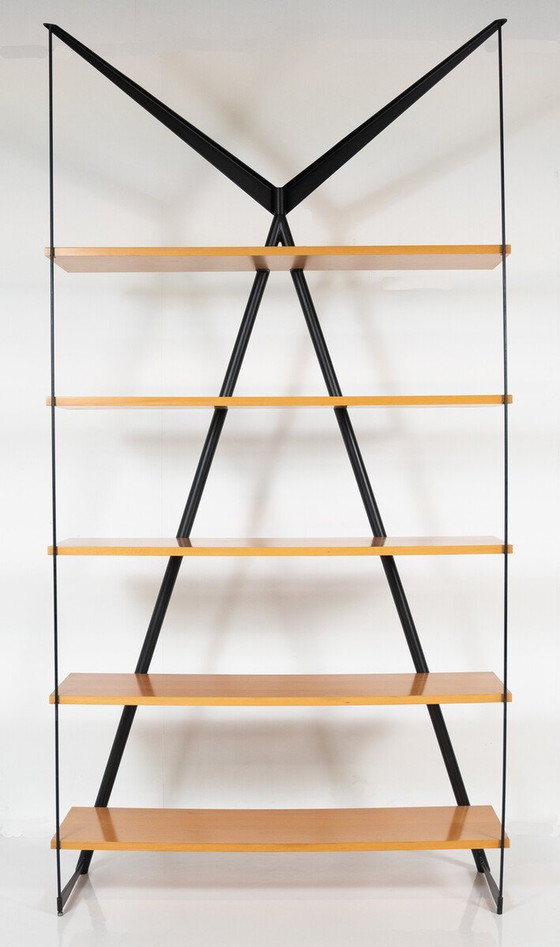 Image 1 of Mid Century Moderne Boekenkast " Angelo Necessario" Door Paolo Palluco En Michel Rivier, 1989