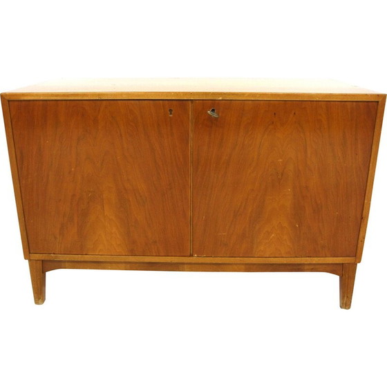 Image 1 of Scandinavisch notenhouten highboard vintage, Zweden 1960