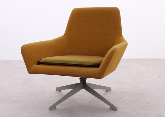 Image 1 of 2X Casala Floyd Fauteuil Bruin/Geel 