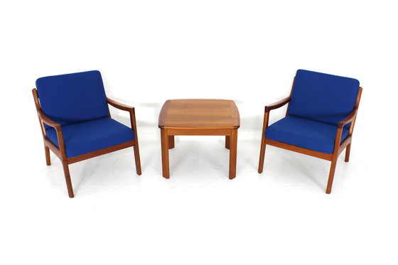 Image 1 of 1960 Glostrup Møbelfabrik Mid Century teak salontafel / bijzettafel, als nieuw!