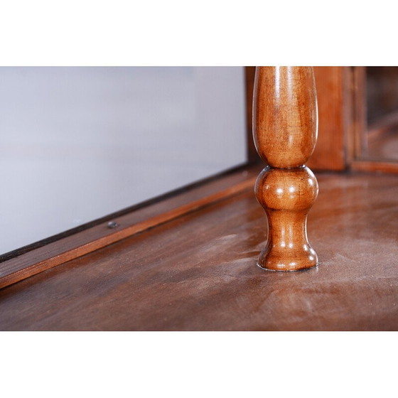 Image 1 of Vintage Biedermeier vitrinekast van notenhout en massief sparrenhout, jaren 1830