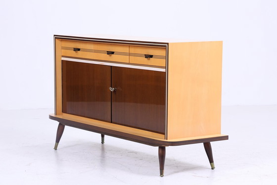 Image 1 of Tijdloze vintage ladekast 60s | Mid Century hoogglans kast vintage hal opbergruimte