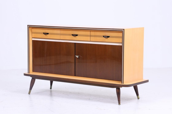 Image 1 of Tijdloze vintage ladekast 60s | Mid Century hoogglans kast vintage hal opbergruimte