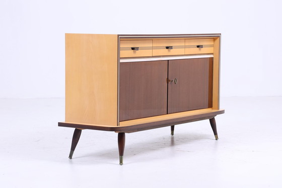 Image 1 of Tijdloze vintage ladekast 60s | Mid Century hoogglans kast vintage hal opbergruimte