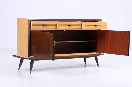 Image 1 of Tijdloze vintage ladekast 60s | Mid Century hoogglans kast vintage hal opbergruimte